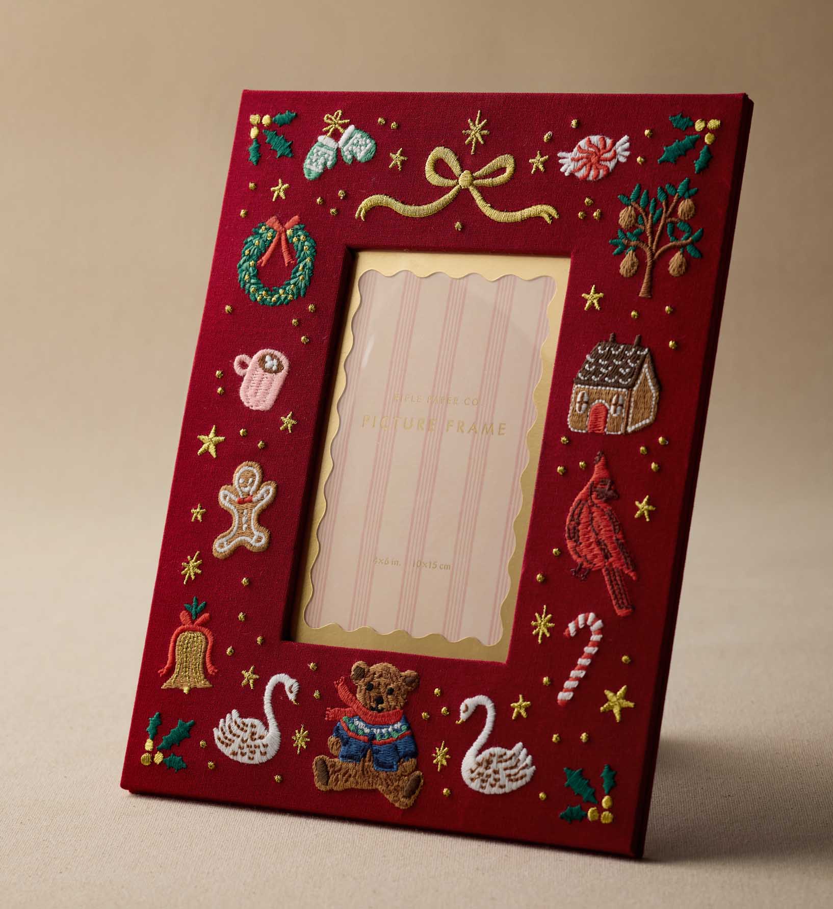 Embroidered Picture Frame - Beary Christmas