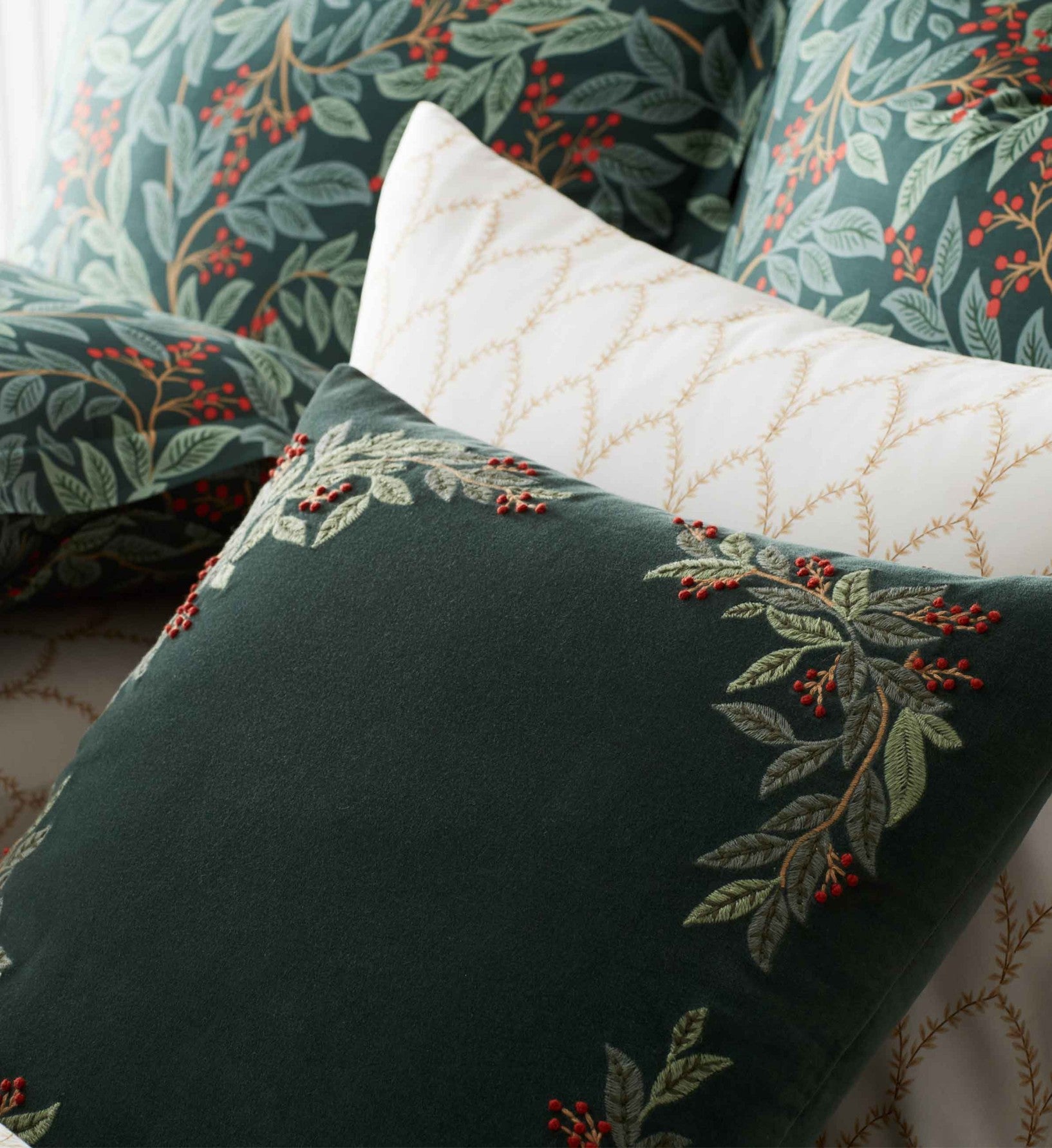Embroidered Pillow Cover - Willowberry