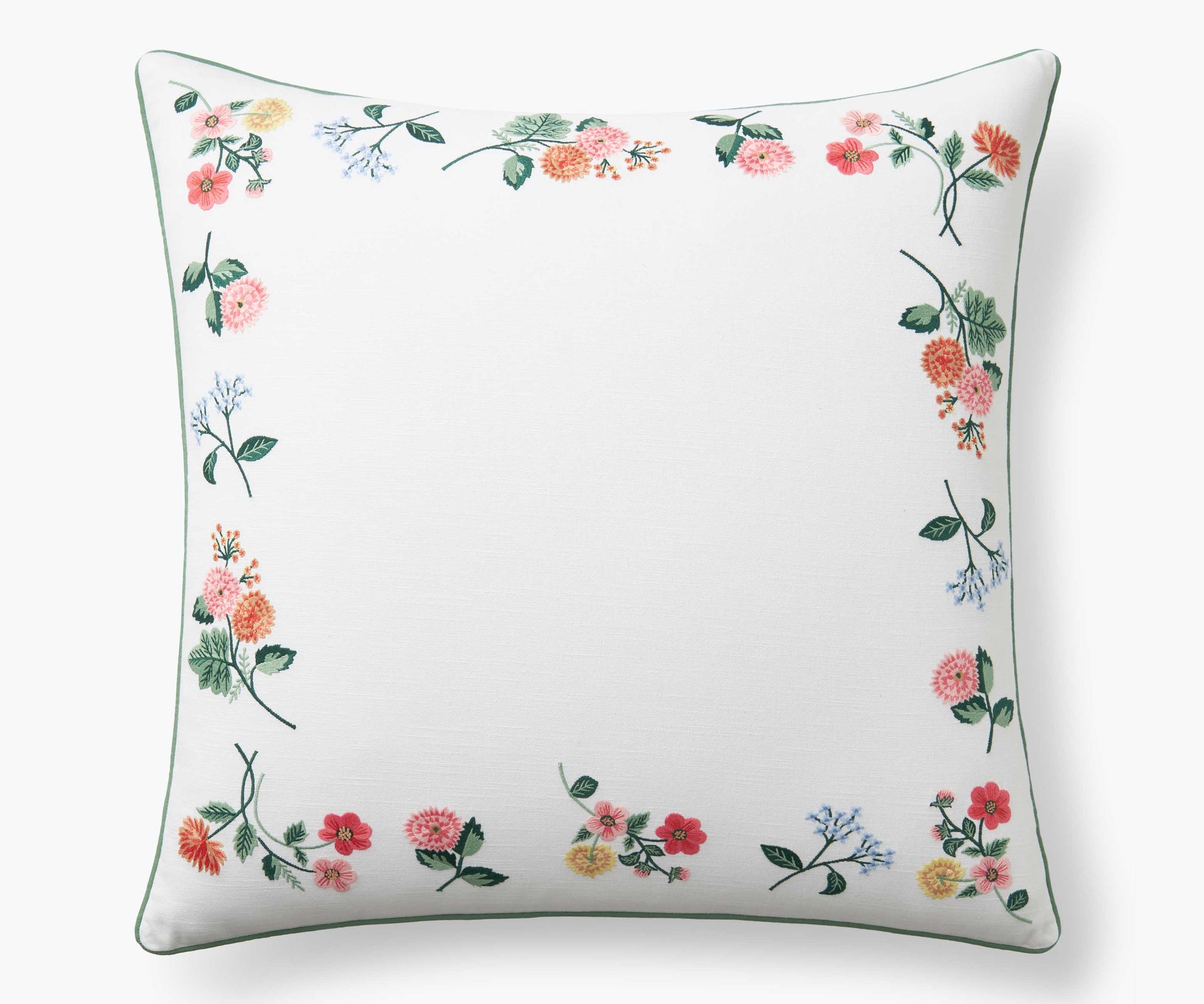 Dahlia - Embroidered Pillow Cover