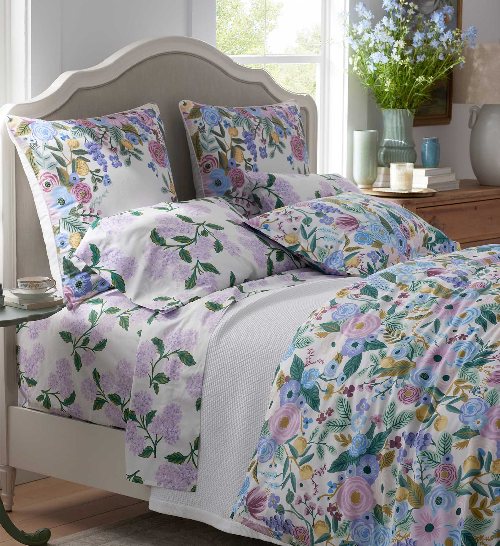 Embroidered Pillow Cover - Garden Party Ivory