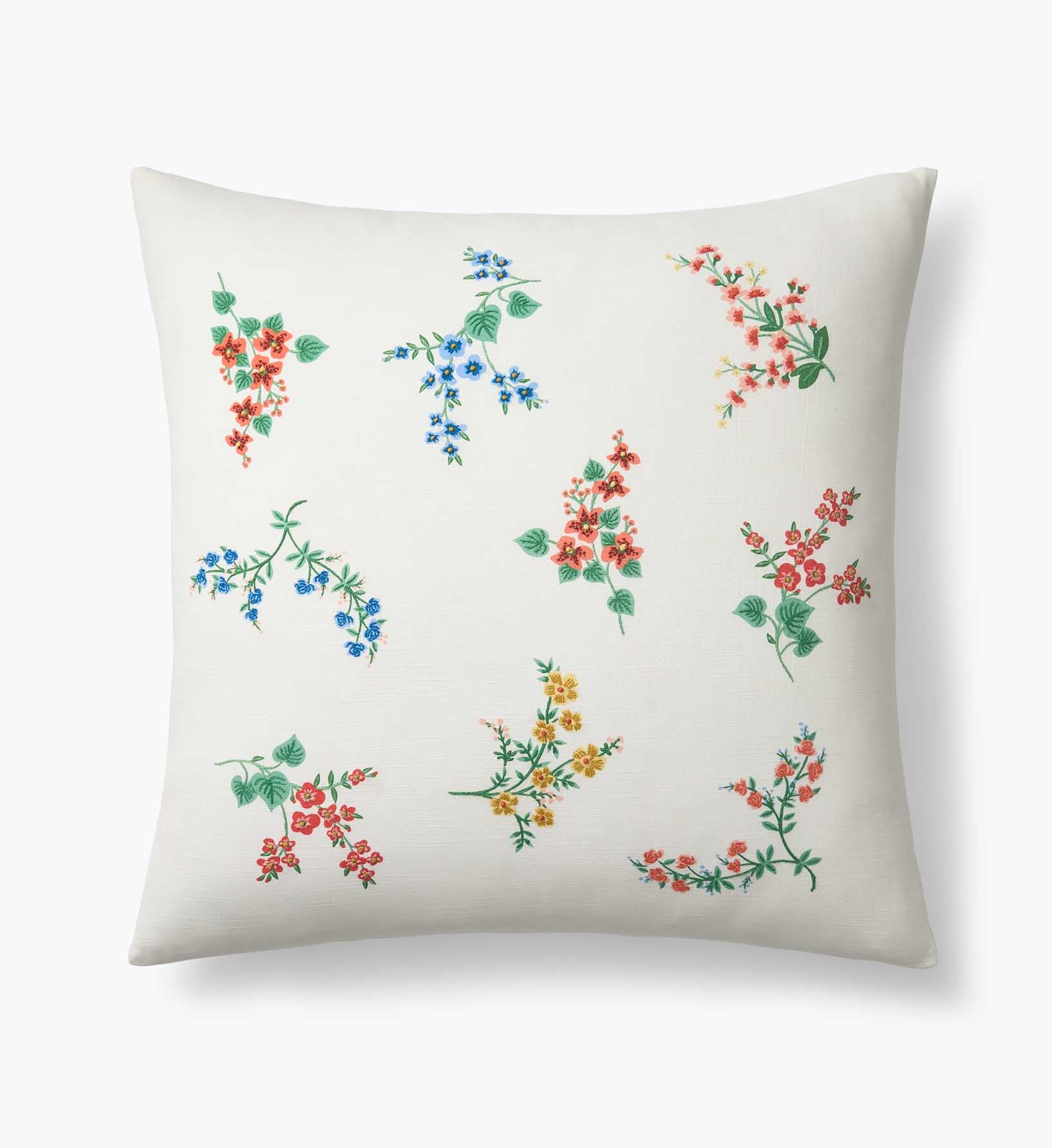 Embroidered Pillow Cover - Amelia