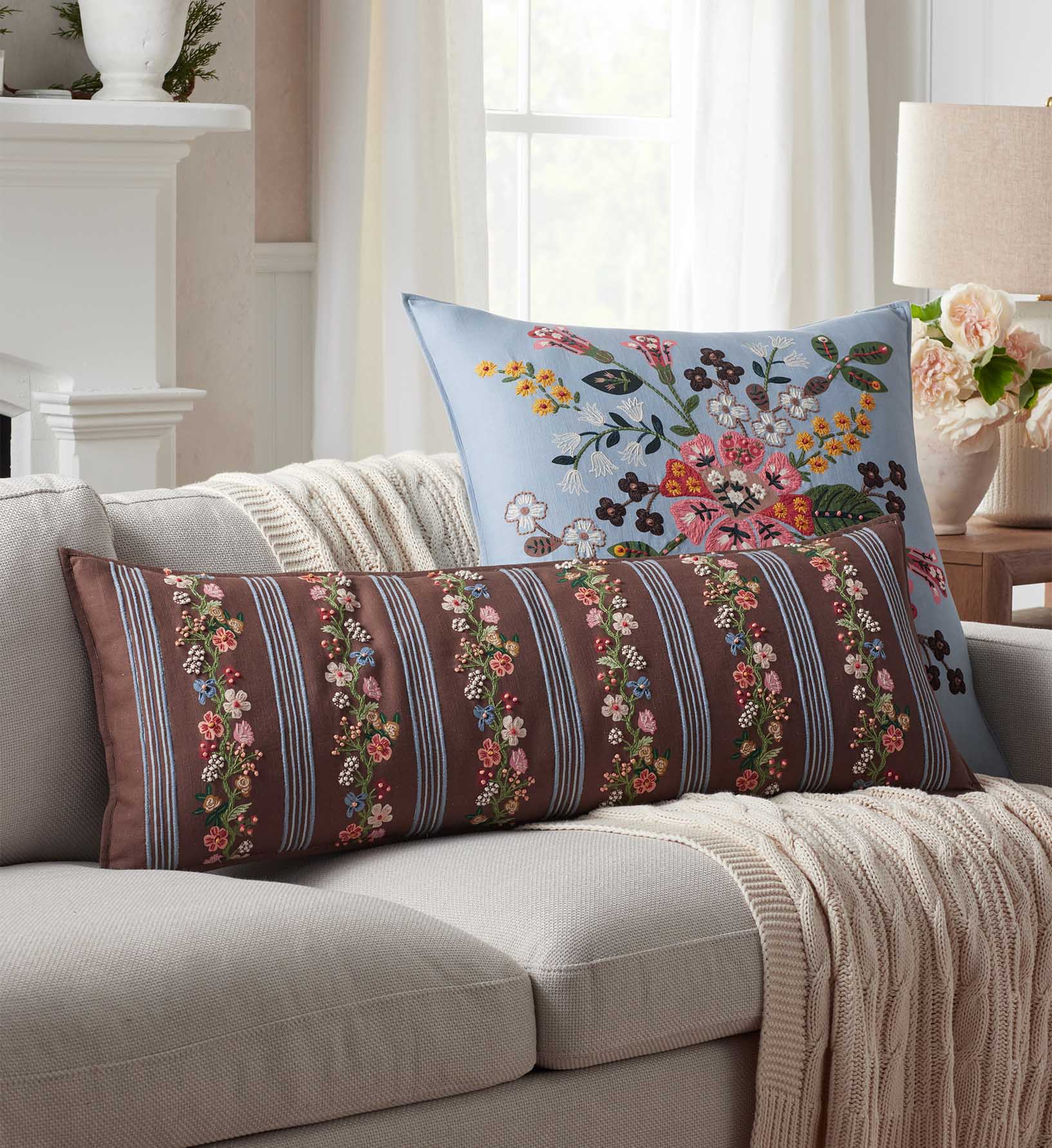 Embroidered Pillow Cover - Gracie