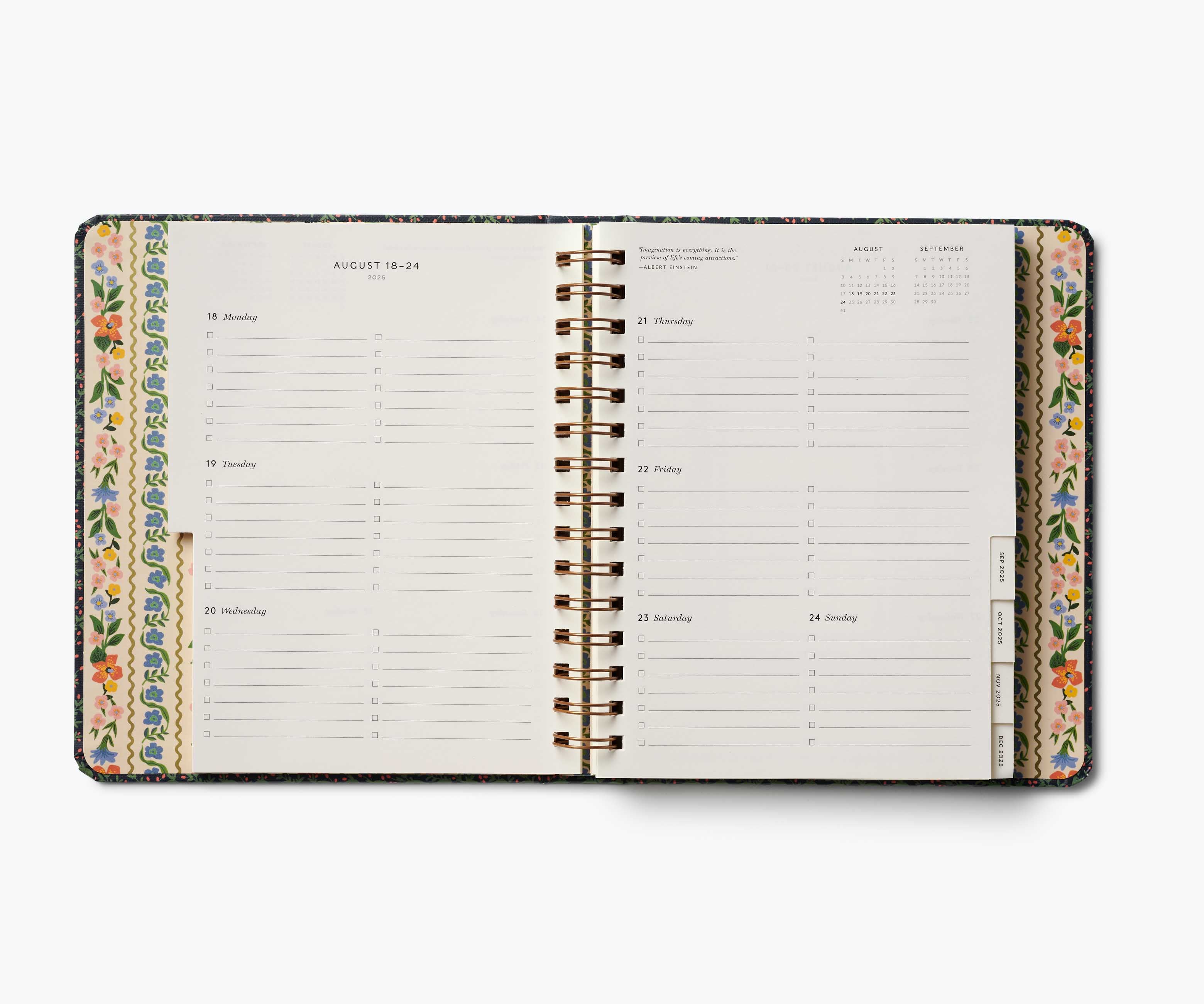 2025-2026 17-Month Academic Covered Spiral Planner - Wildwood