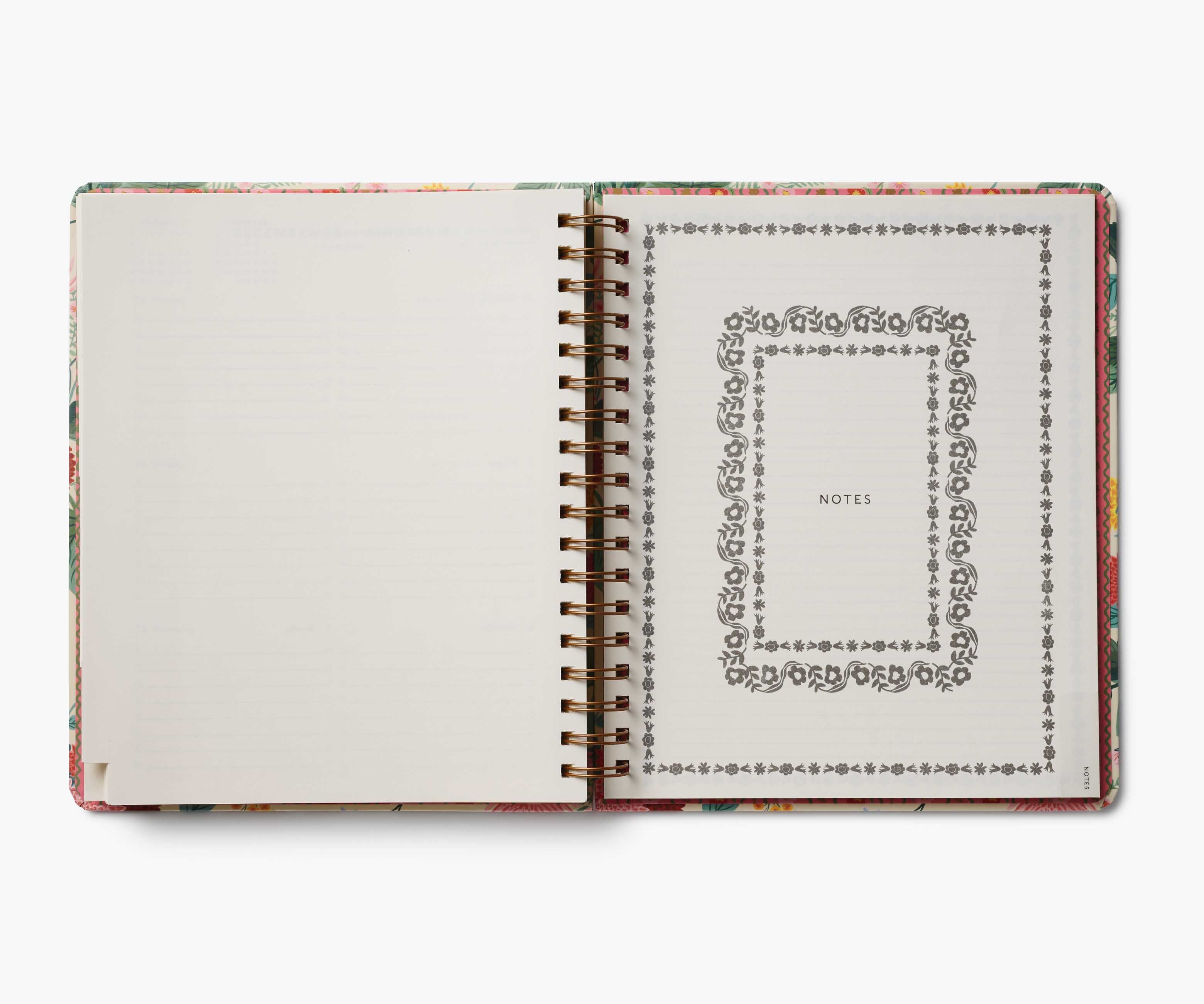 2025-2026 17-Month Academic Hardcover Spiral Planner - Dahlia