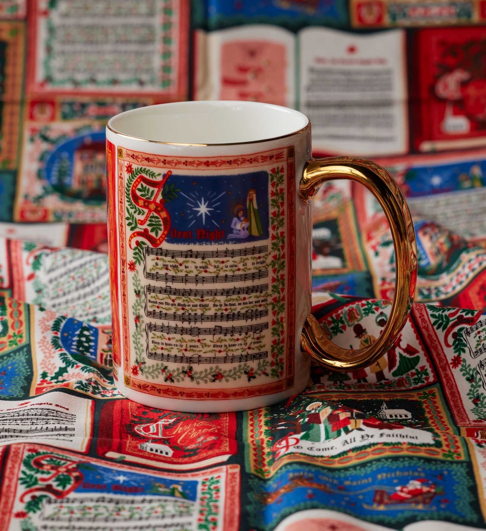 Holiday Porcelain Mug - Christmas Carols