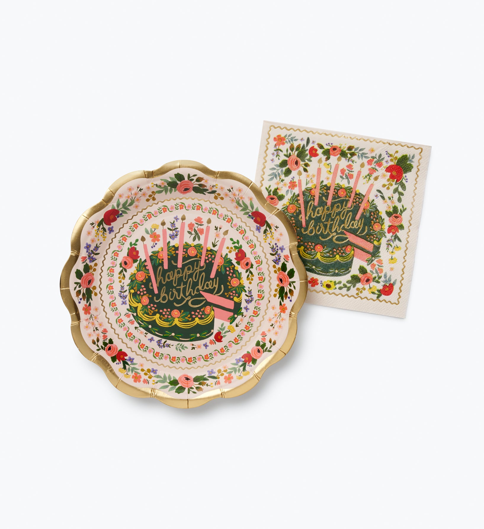 Cocktail Napkins - Floral Cake