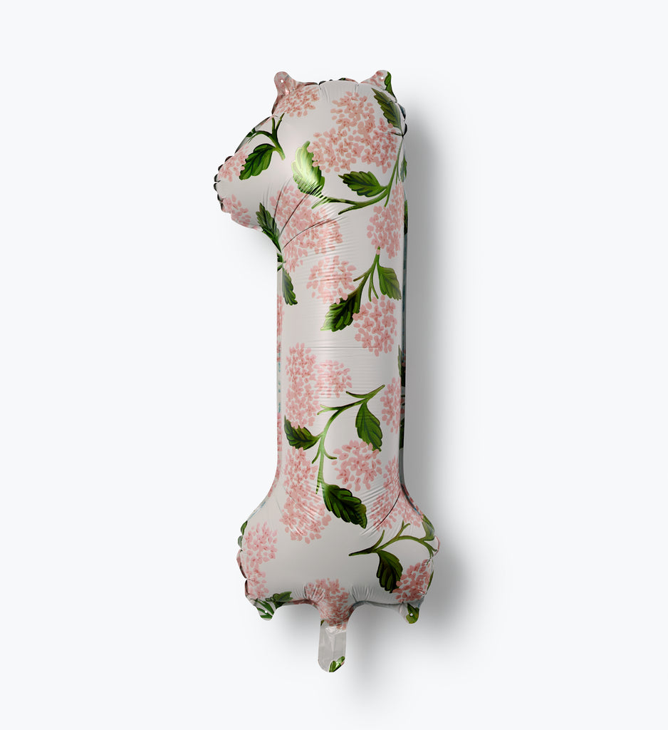 Pink Hydrangea Numbered Foil Balloon | Rifle Paper Co.