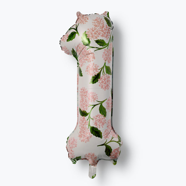 Pink Hydrangea Numbered Foil Balloon | Rifle Paper Co.