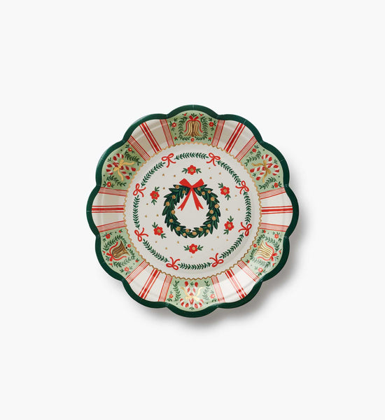 Holly Jolly Small Paper Plates, Set of 10 | Rifle Paper Co.
