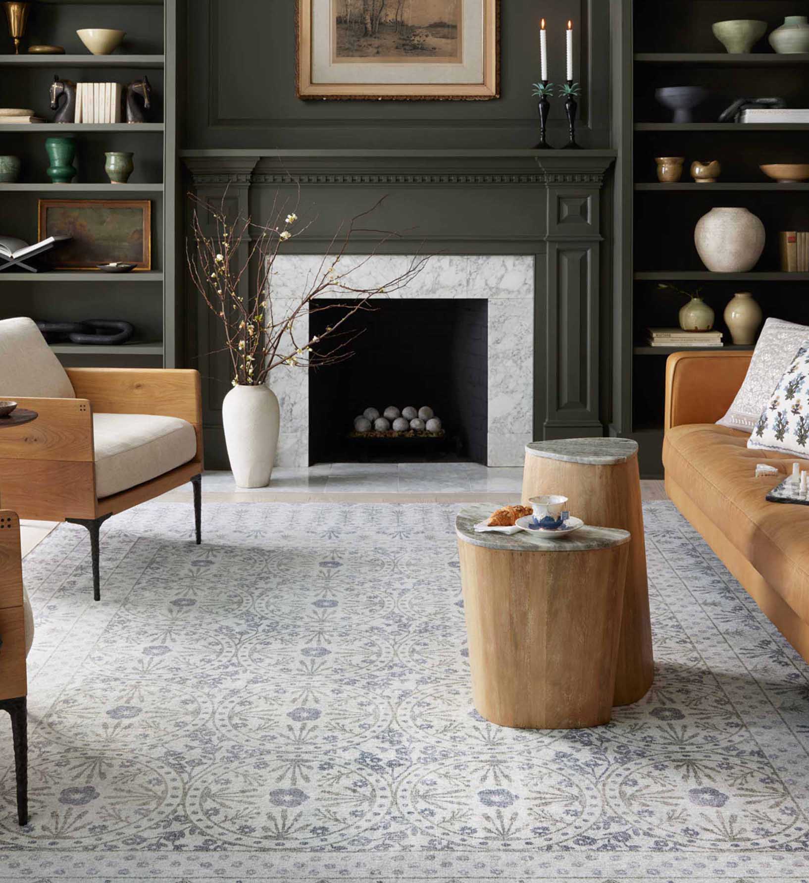 Maison Rosette Power Loomed Rug in Ivory | Rifle Paper Co.