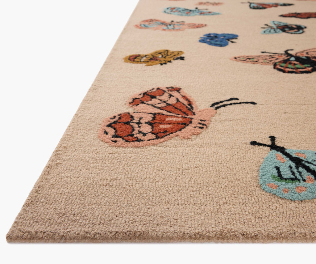Butterfly Pattern Rug Highgrove Butterfly House Rug in Blush | Rifle Paper Co.