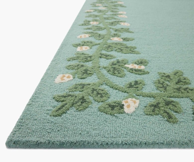 Highgrove Climbing Vines Rug in Blue | Rifle Paper Co.