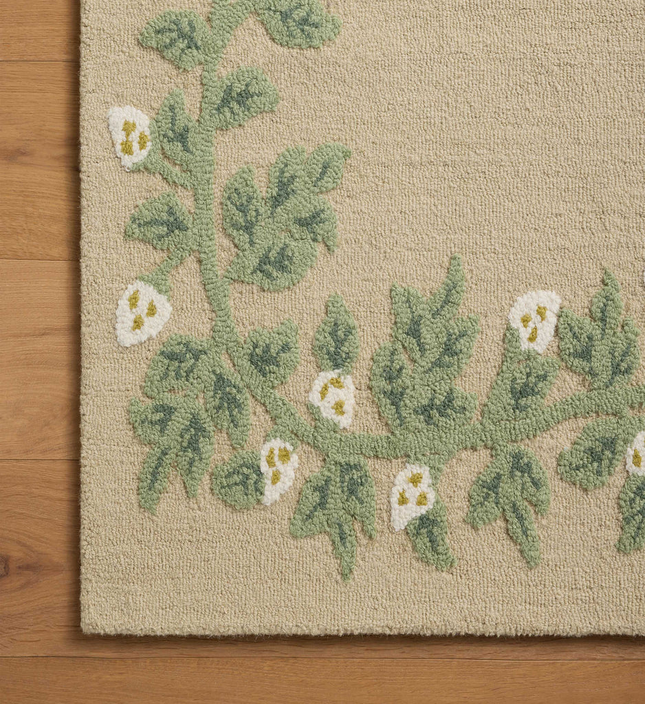 Highgrove Climbing Vines Wool Hooked Rug | Rifle Paper Co.