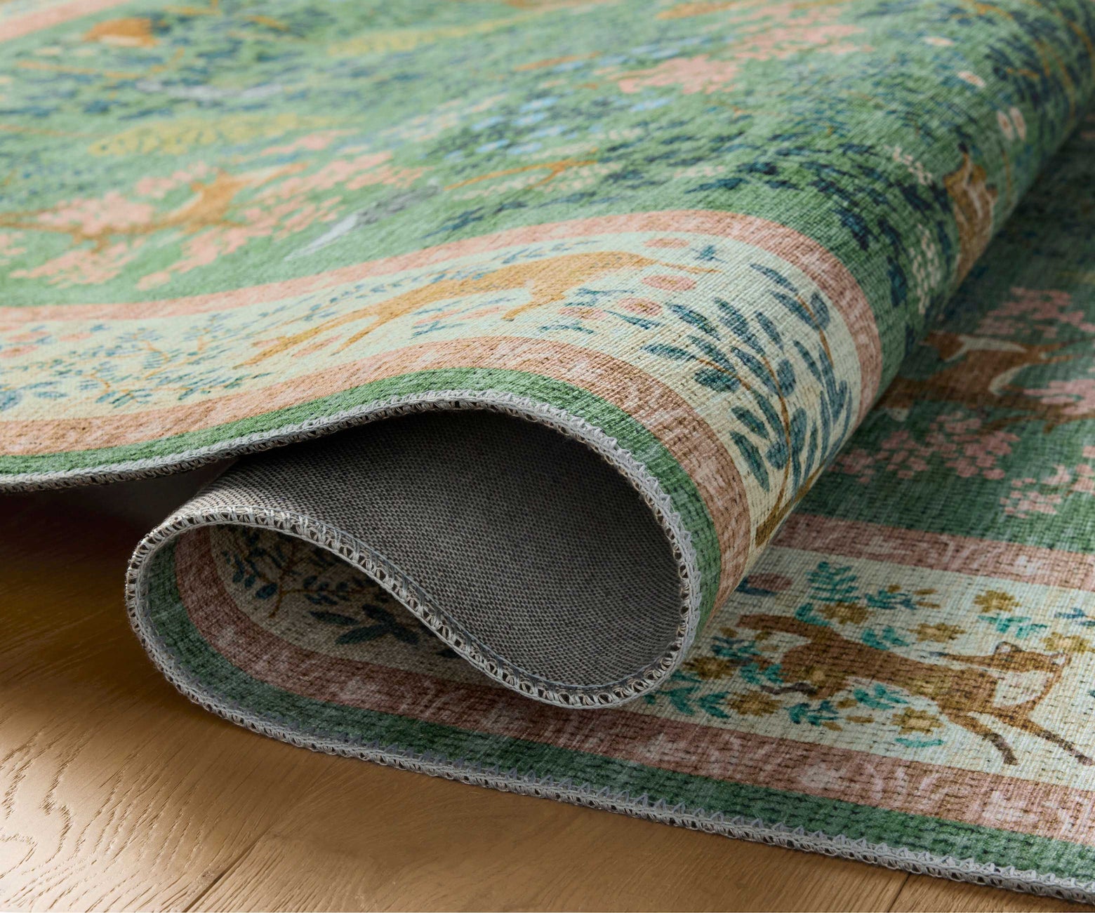 Canopy Woodland Printed Rug in Sage | Rifle Paper Co.