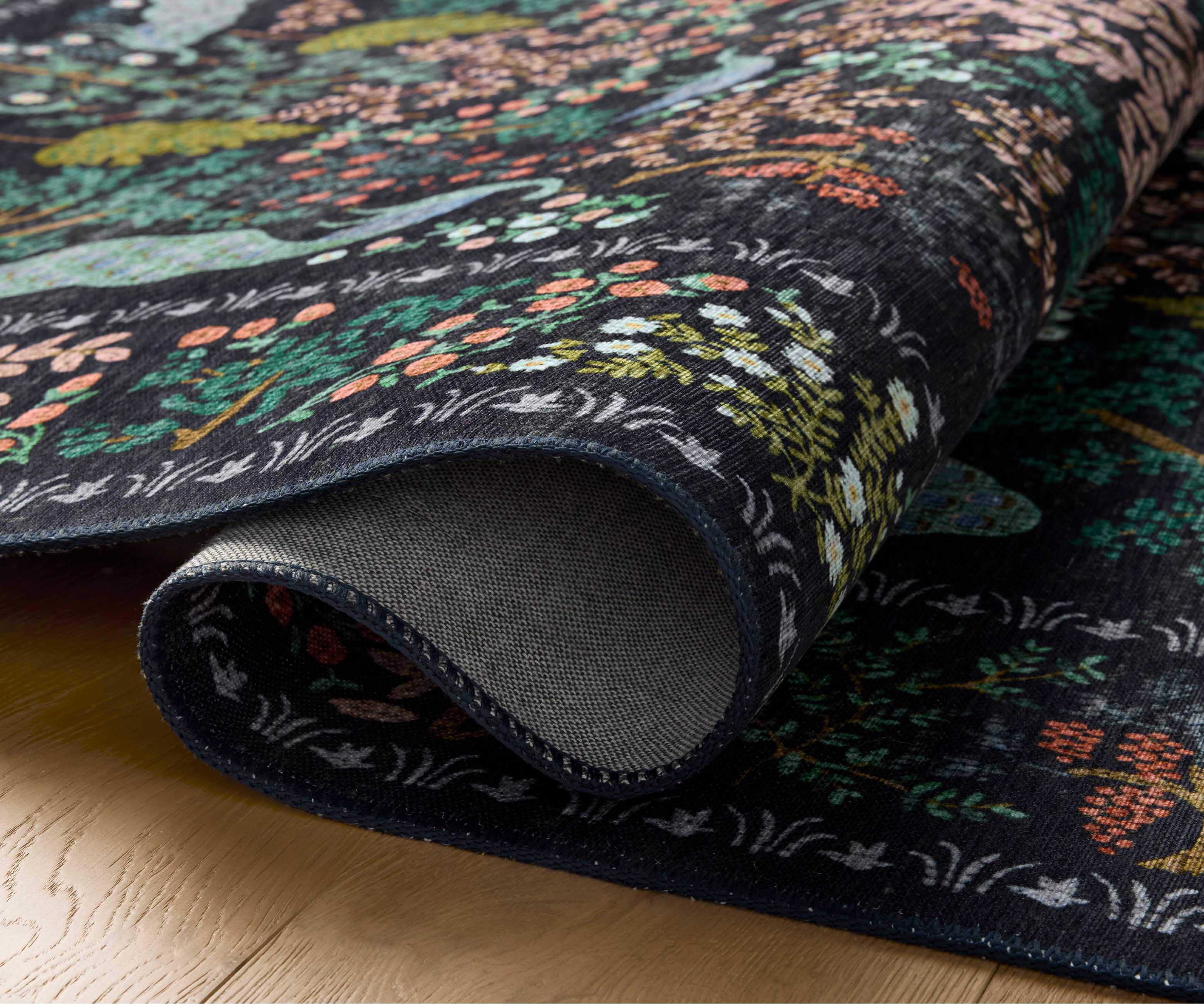 Canopy Peacock Forest Printed Rug - Teal – Rifle Paper Co
