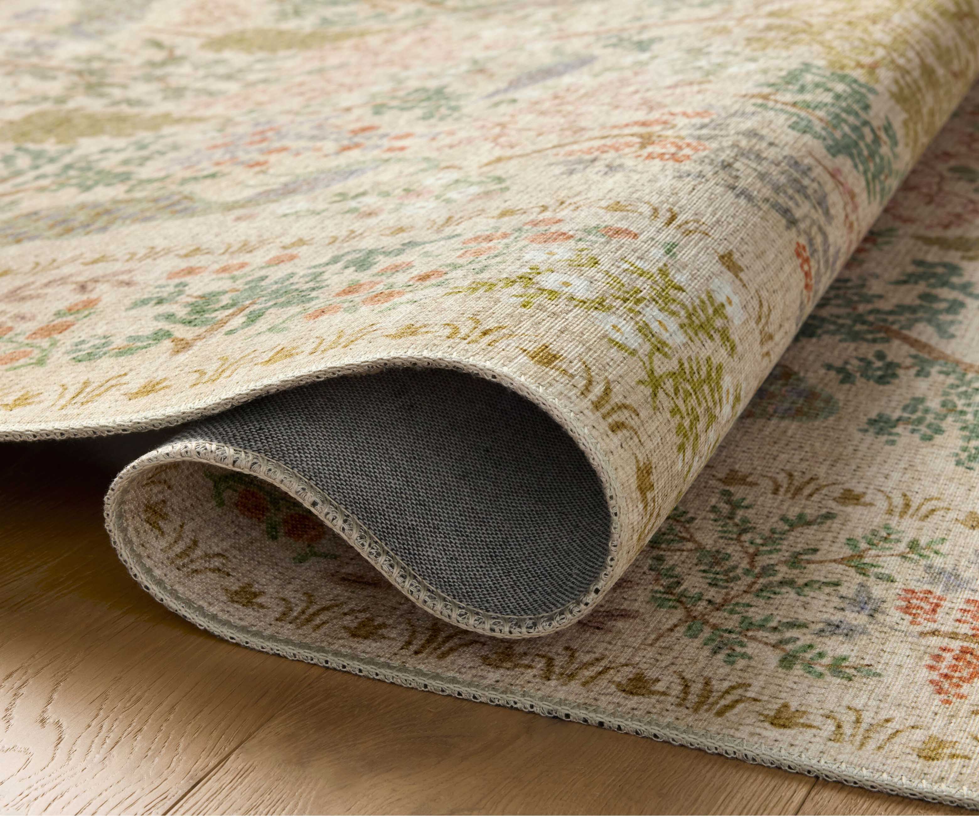 Forest Looped Rug Canopy Peacock Forest Printed Rug - Teal – Rifle Paper Co
