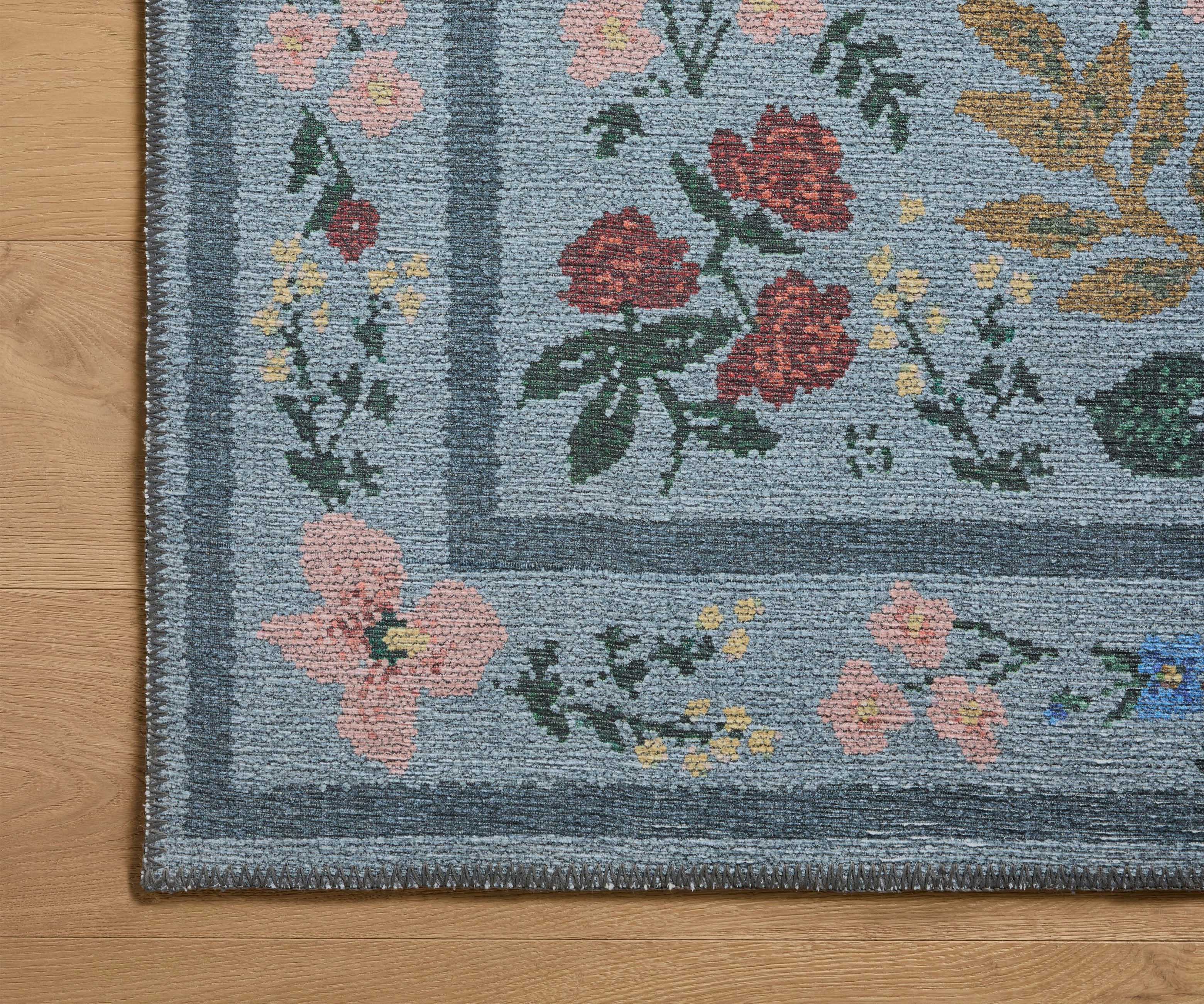 Wildwood Blue Printed Rug | Rifle Paper Co.