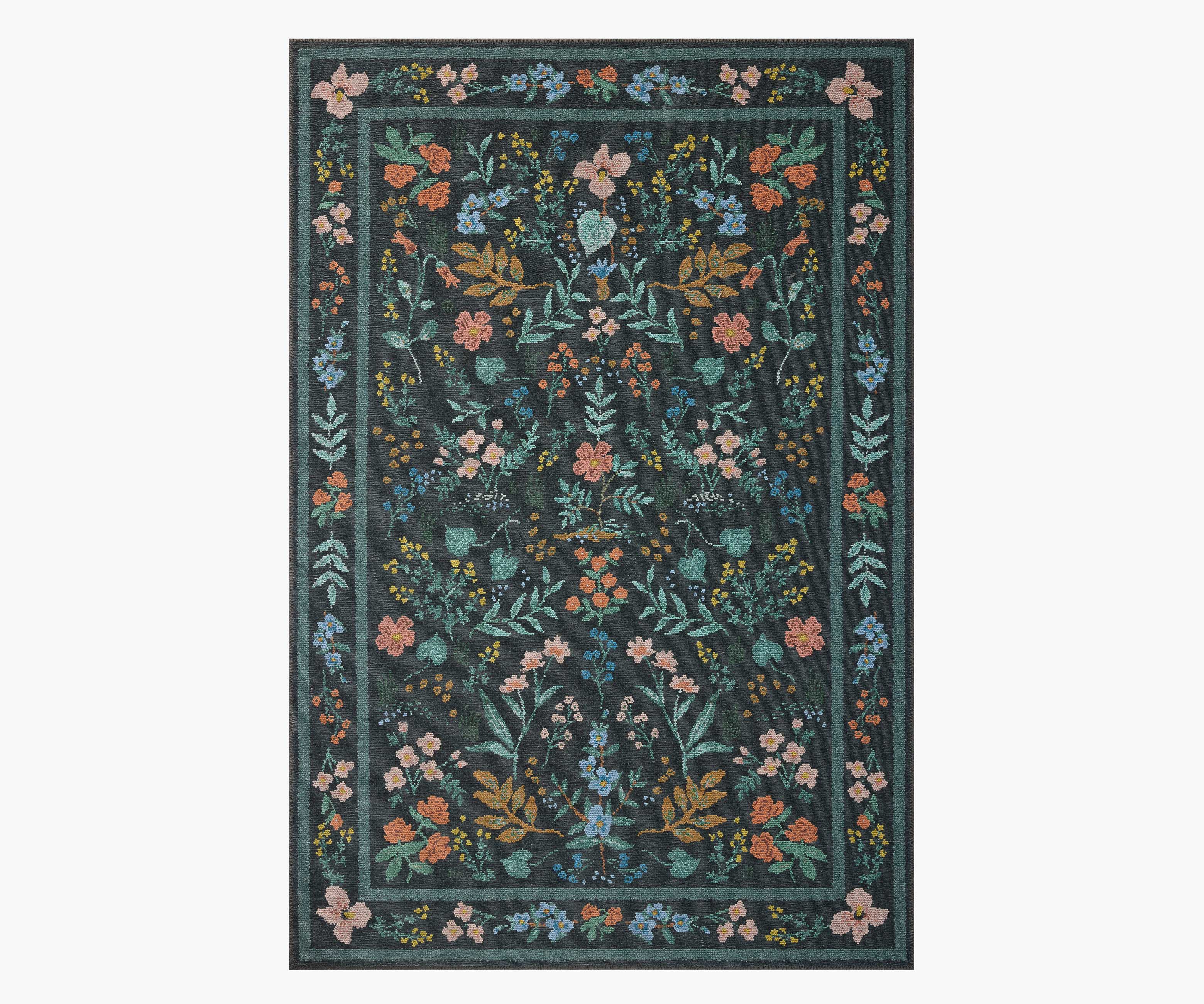 Wildwood Blue Printed Rug | Rifle Paper Co.