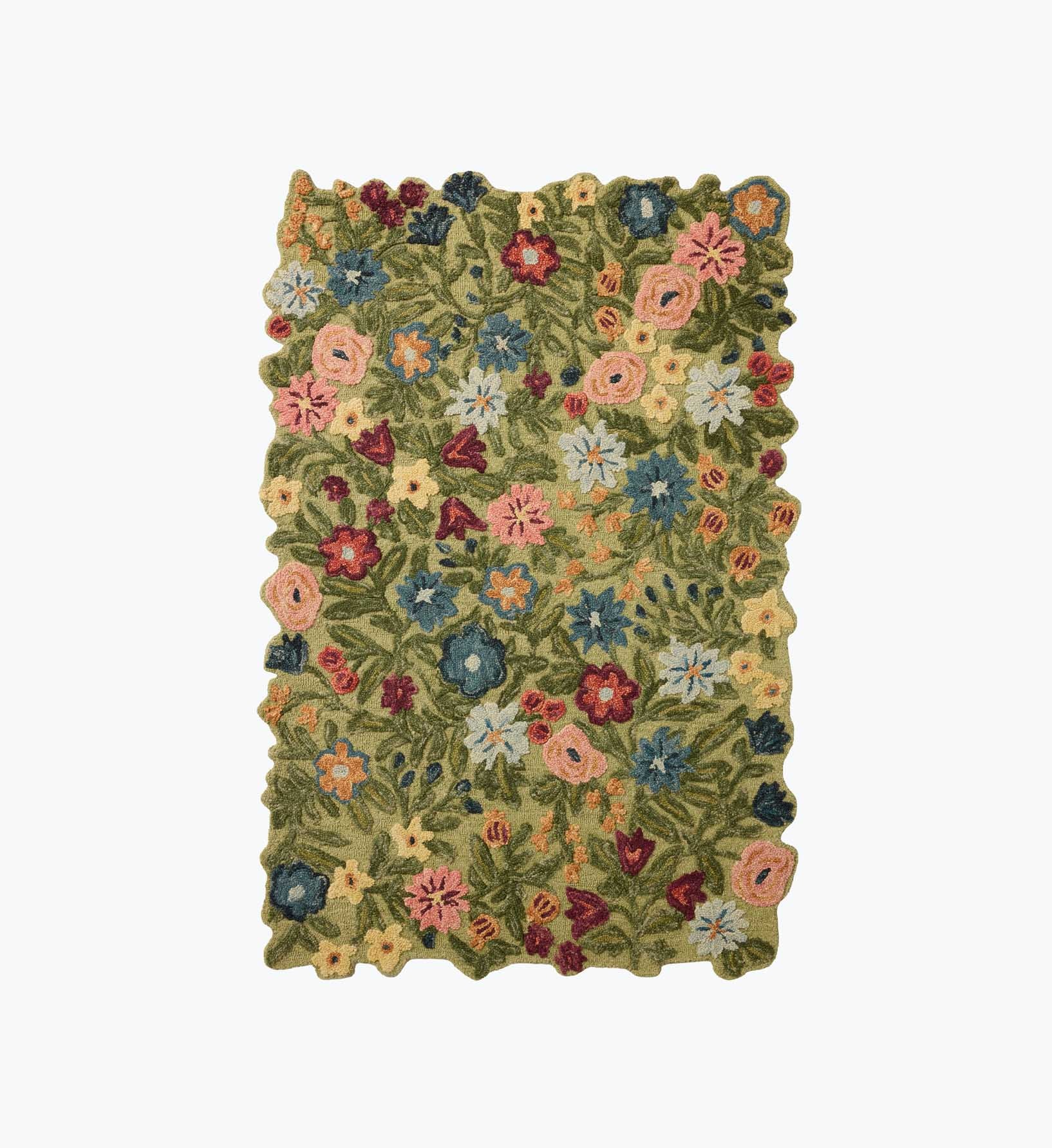 Edith Printed Rug Wool Hooked Rugs | Rifle Paper Co.