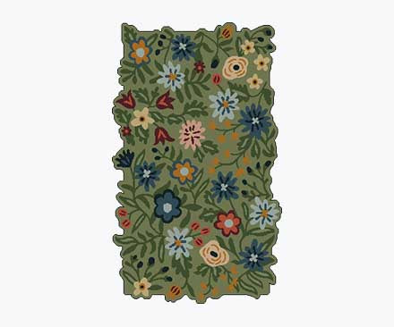 Edith Hand-Tufted Wool Hooked Rug - Green | Rifle Paper Co.