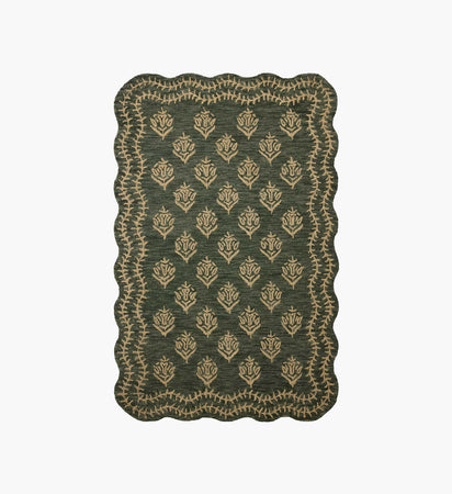 Lisette Wool Hooked Rug - Forest | Rifle Paper Co.