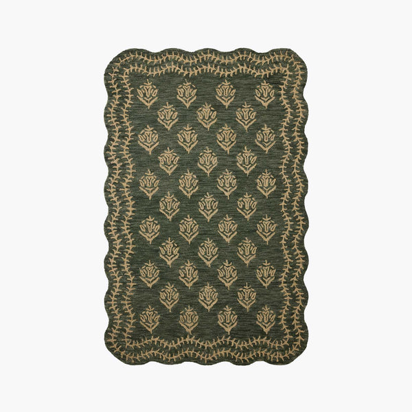 Lisette Wool Hooked Rug - Forest | Rifle Paper Co.