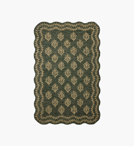 Lisette Wool Hooked Rug - Forest | Rifle Paper Co.