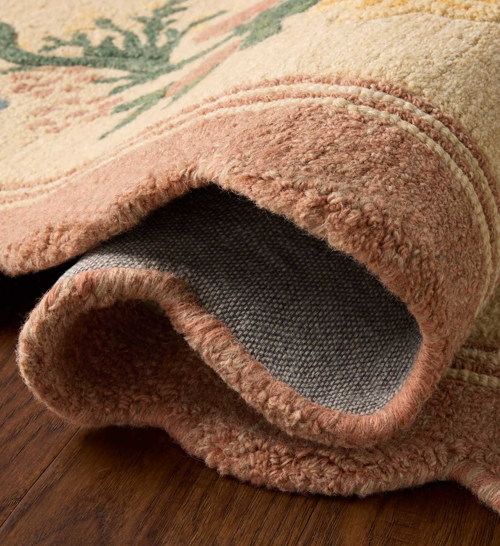 Thistle Rug Thistle Wool Hooked Area Rug - Blush | Rifle Paper Co.