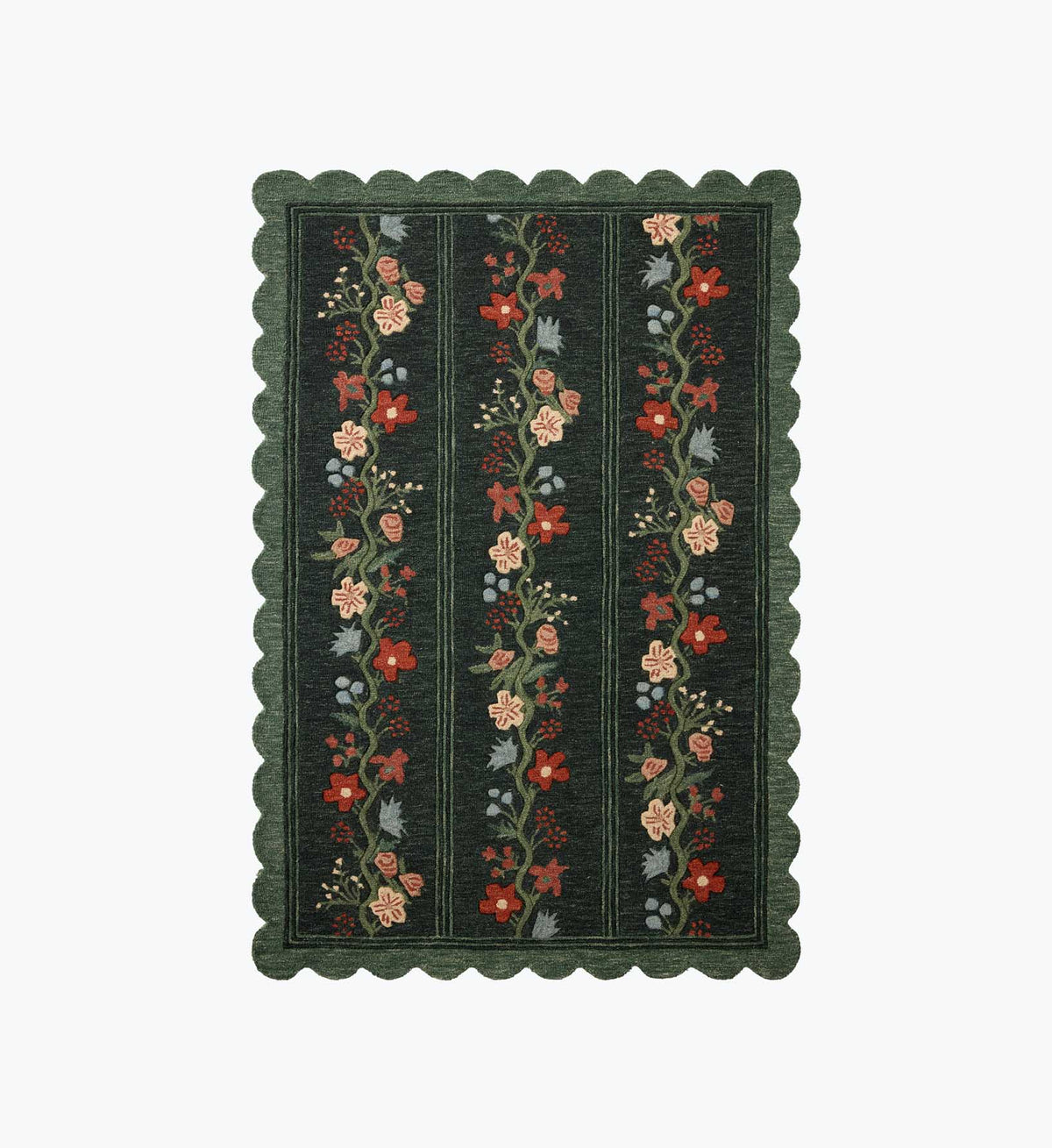 Thistle Wool Hooked Area Rug - Forest | Rifle Paper Co.