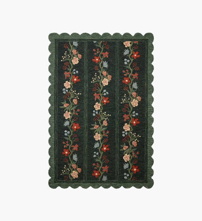 ウールの敷物FOREST HEROES　検HIIRAGI OUTFITTERS Thistle Wool Hooked Area Rug - Forest | Rifle Paper Co.