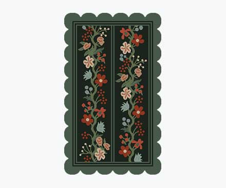 Thistle Wool Hooked Area Rug - Forest | Rifle Paper Co.