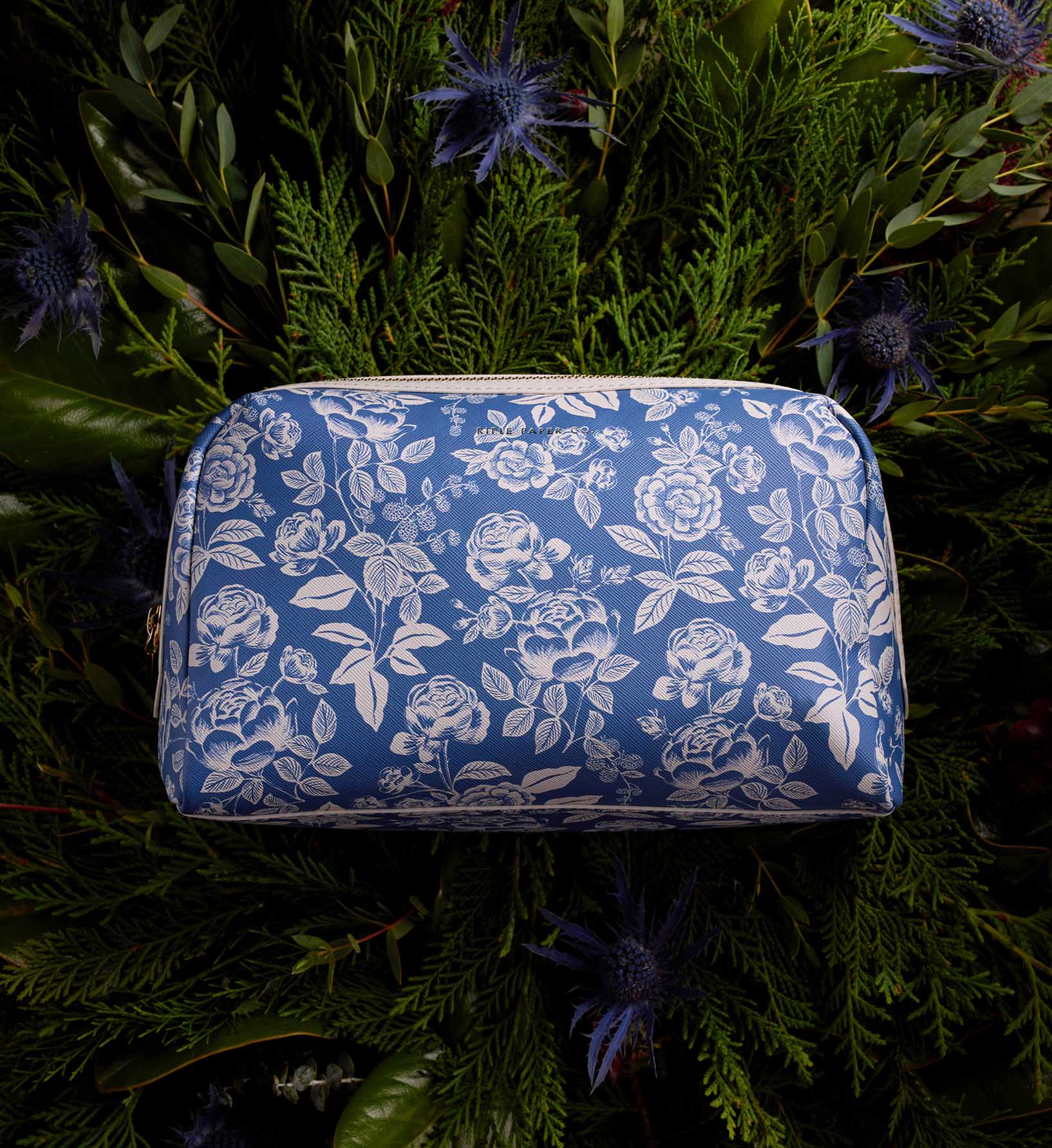 Large Cosmetic Pouch - English Rose