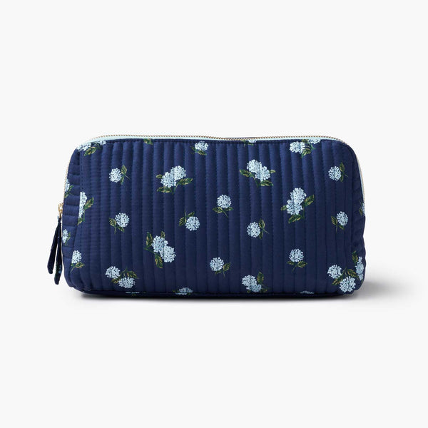 Quilted Large Pouch - Ditsy Hydrangea | Rifle Paper Co.