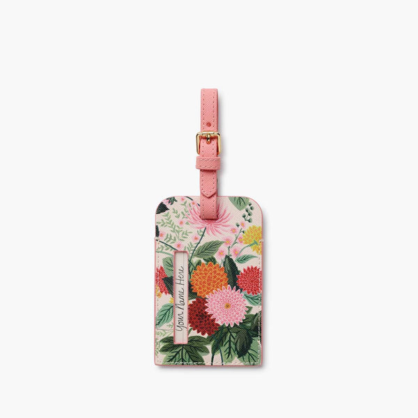 Dahlia Floral Luggage Tag with Gold Foil | Rifle Paper Co.