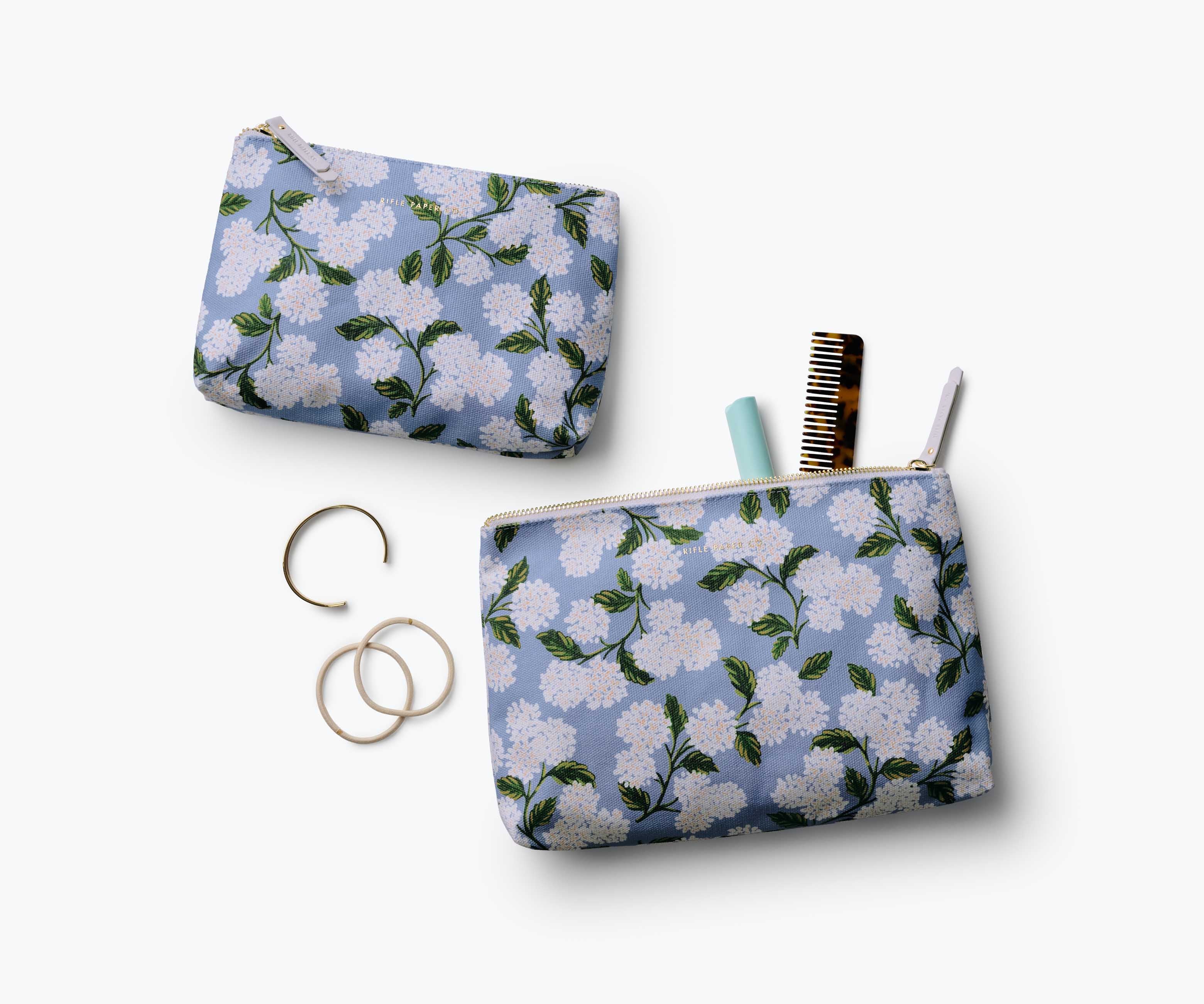 Zippered Pouch Set - Hydrangea