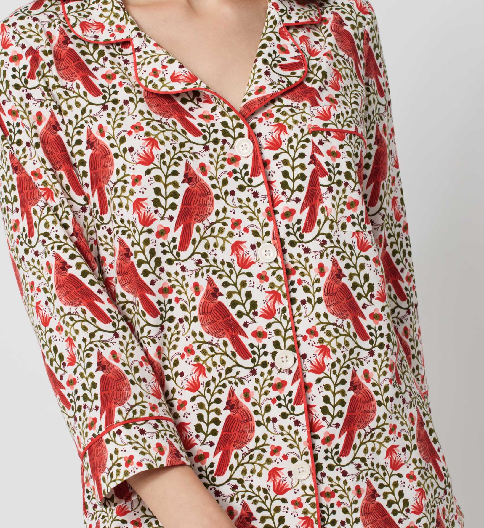 Jersey Cropped Pajama Set - Cardinals