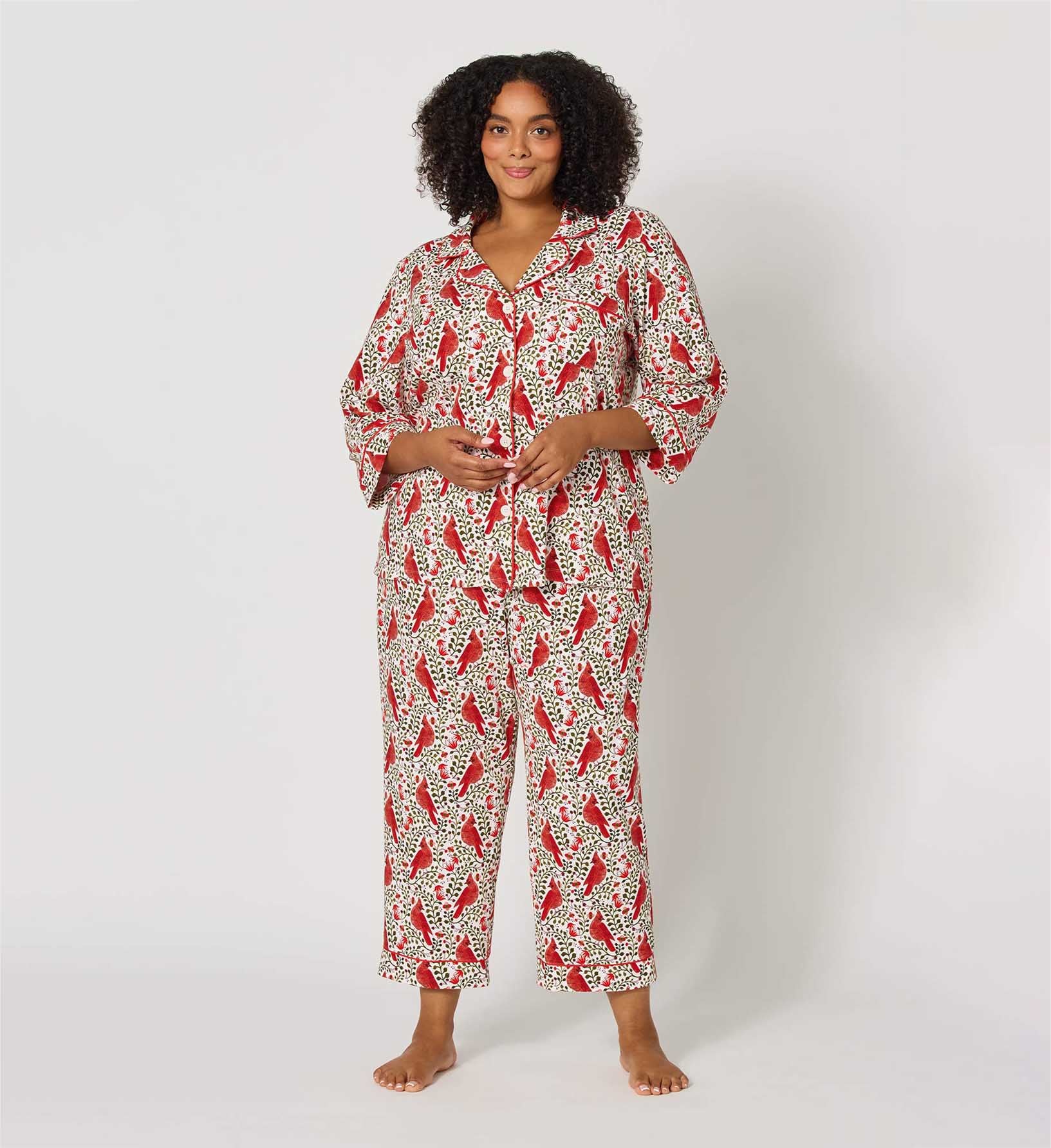 Jersey Cropped Pajama Set - Cardinals