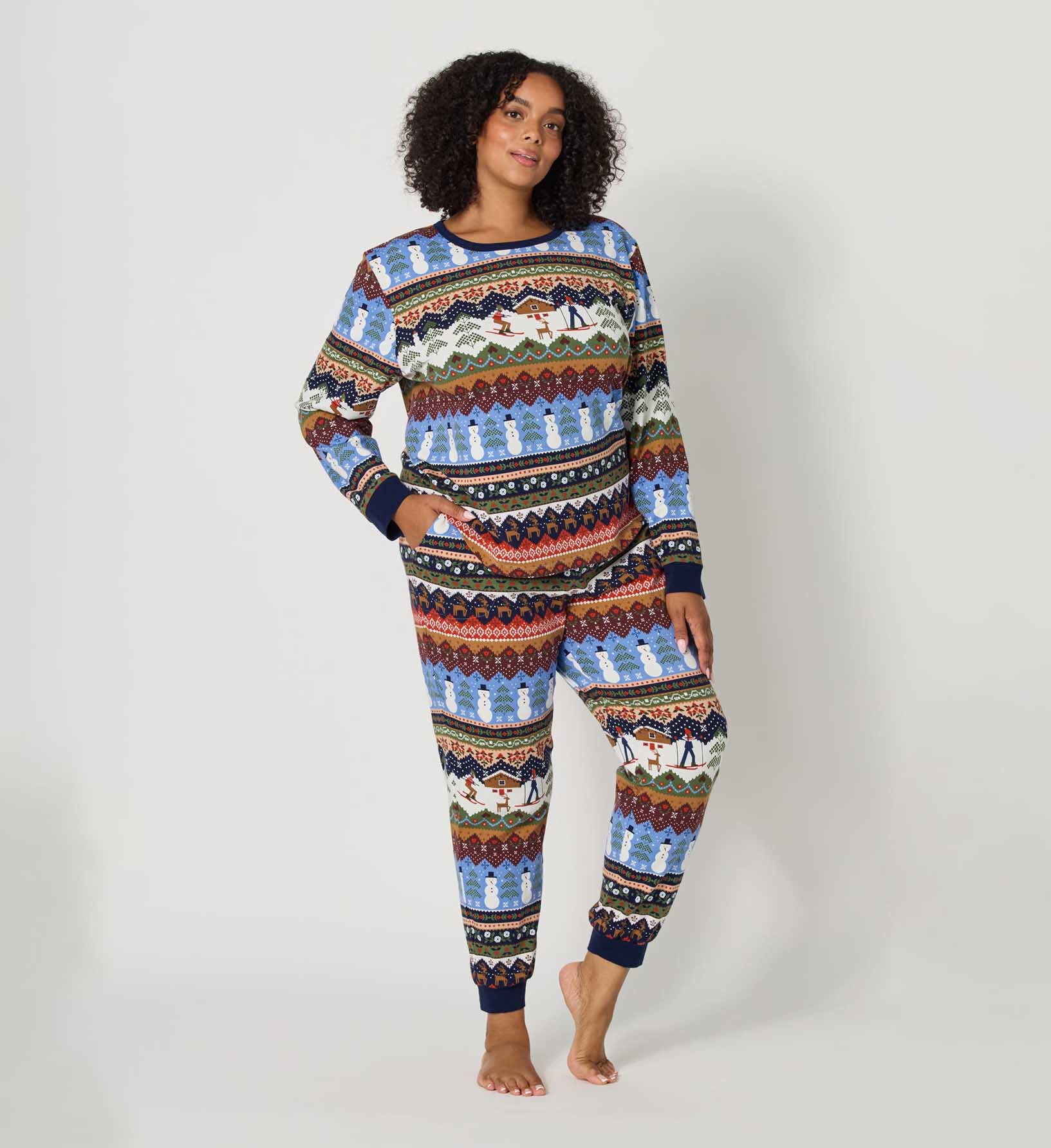 Jersey Jogger Pajama Set - Ski Chalet