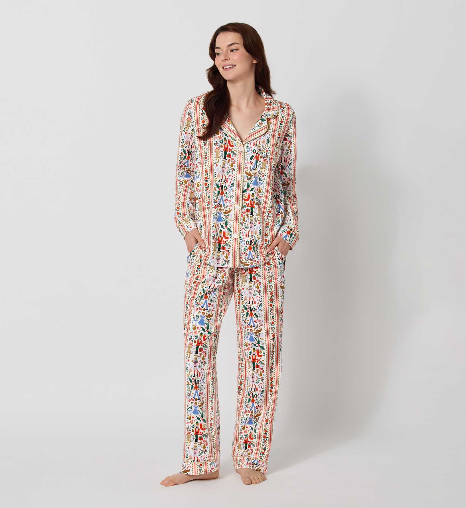 Classic Jersey Pajama Set - Holly Jolly Nutcracker