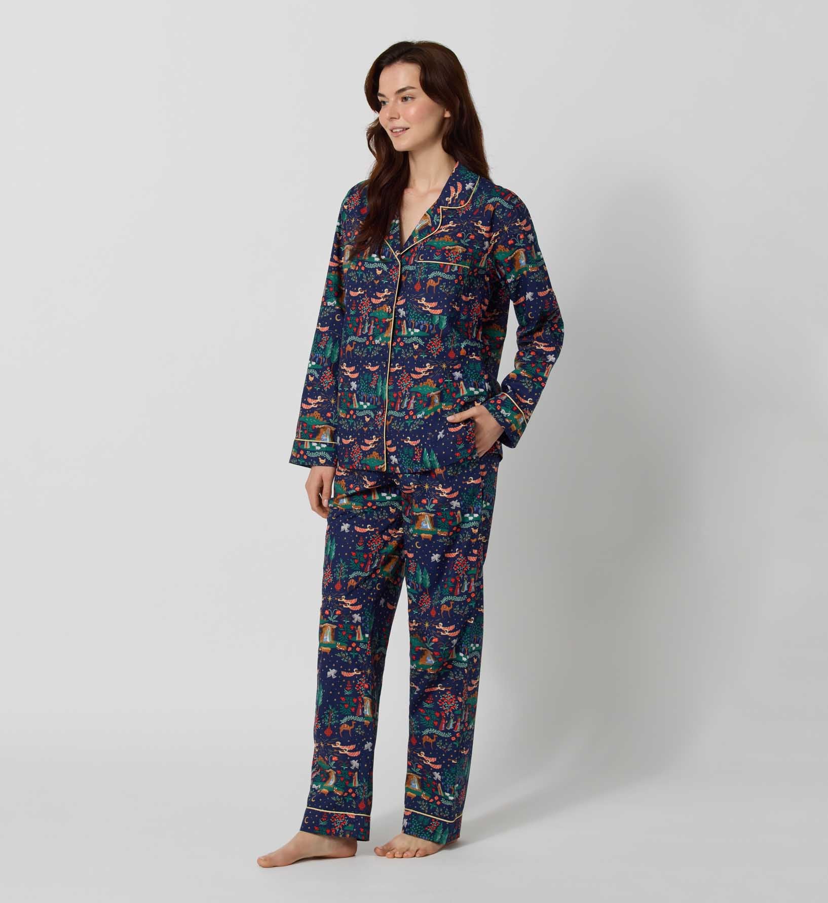 Classic Poplin Pajama Set - Nativity