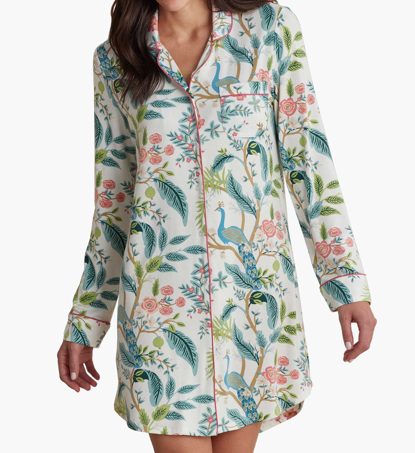 Tencel Modal Nightshirt - Peacock Ivory
