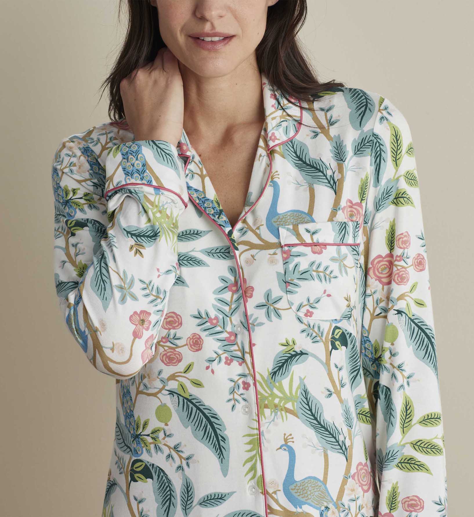 Tencel Modal Nightshirt - Peacock Ivory