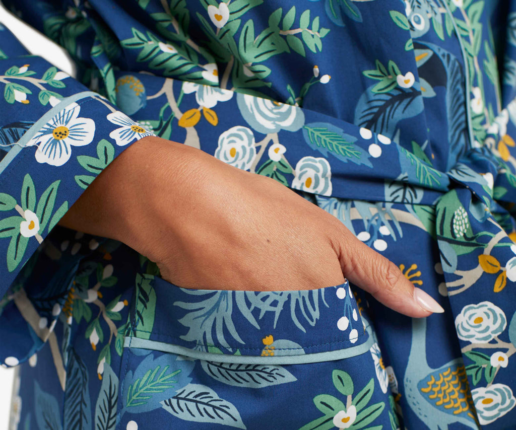 Poplin Robe - Peacock – Rifle Paper Co