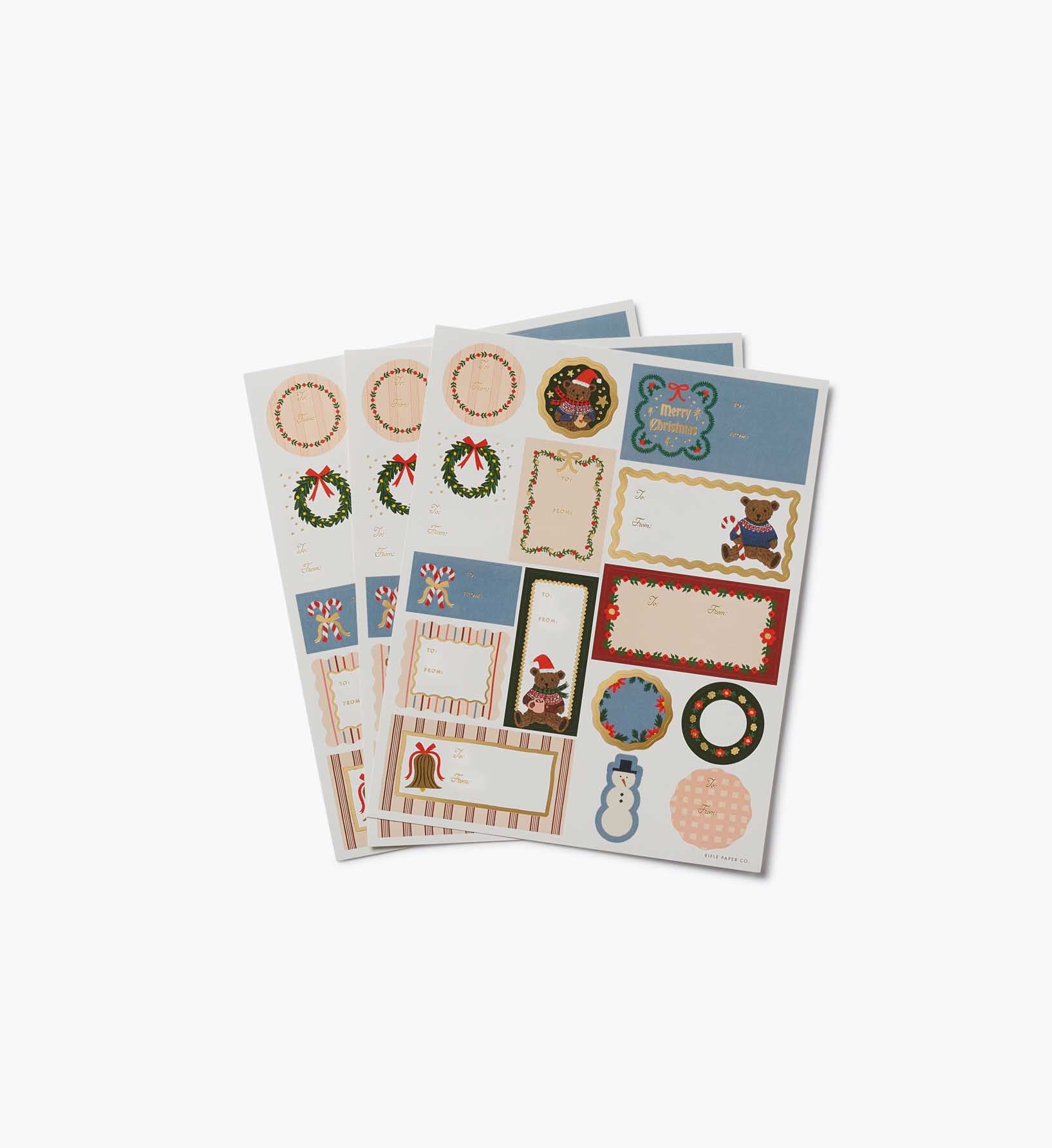 Holiday Gift Stickers - Beary Christmas