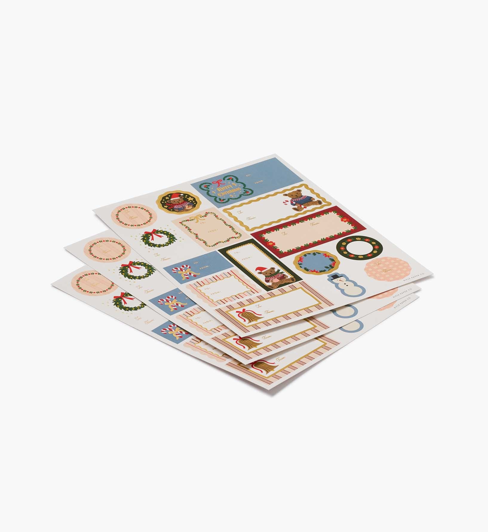 Holiday Gift Stickers - Beary Christmas
