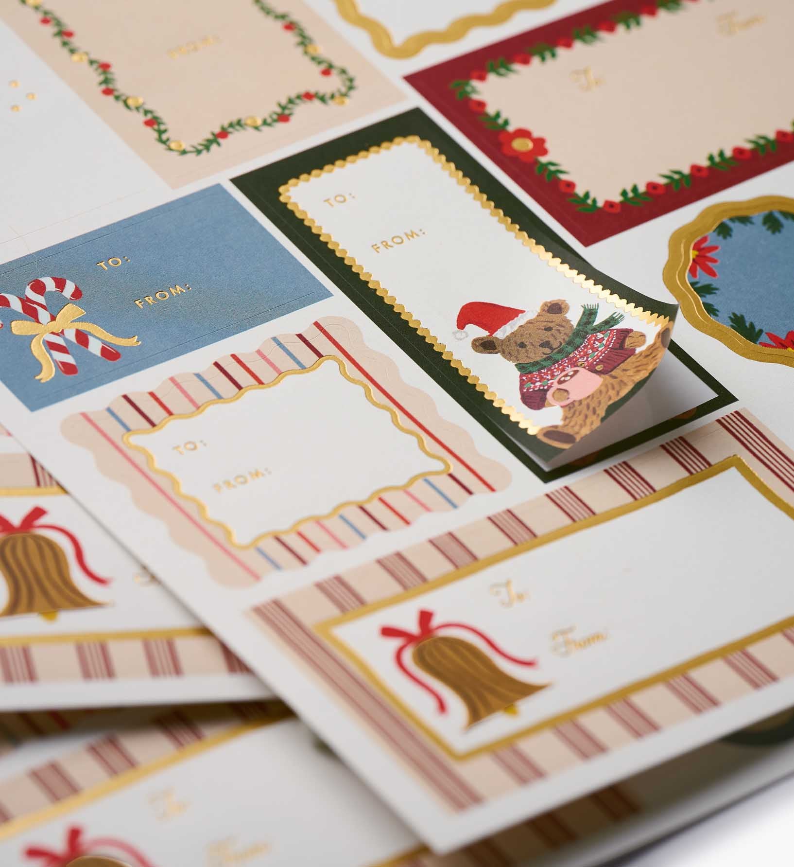 Holiday Gift Stickers - Beary Christmas