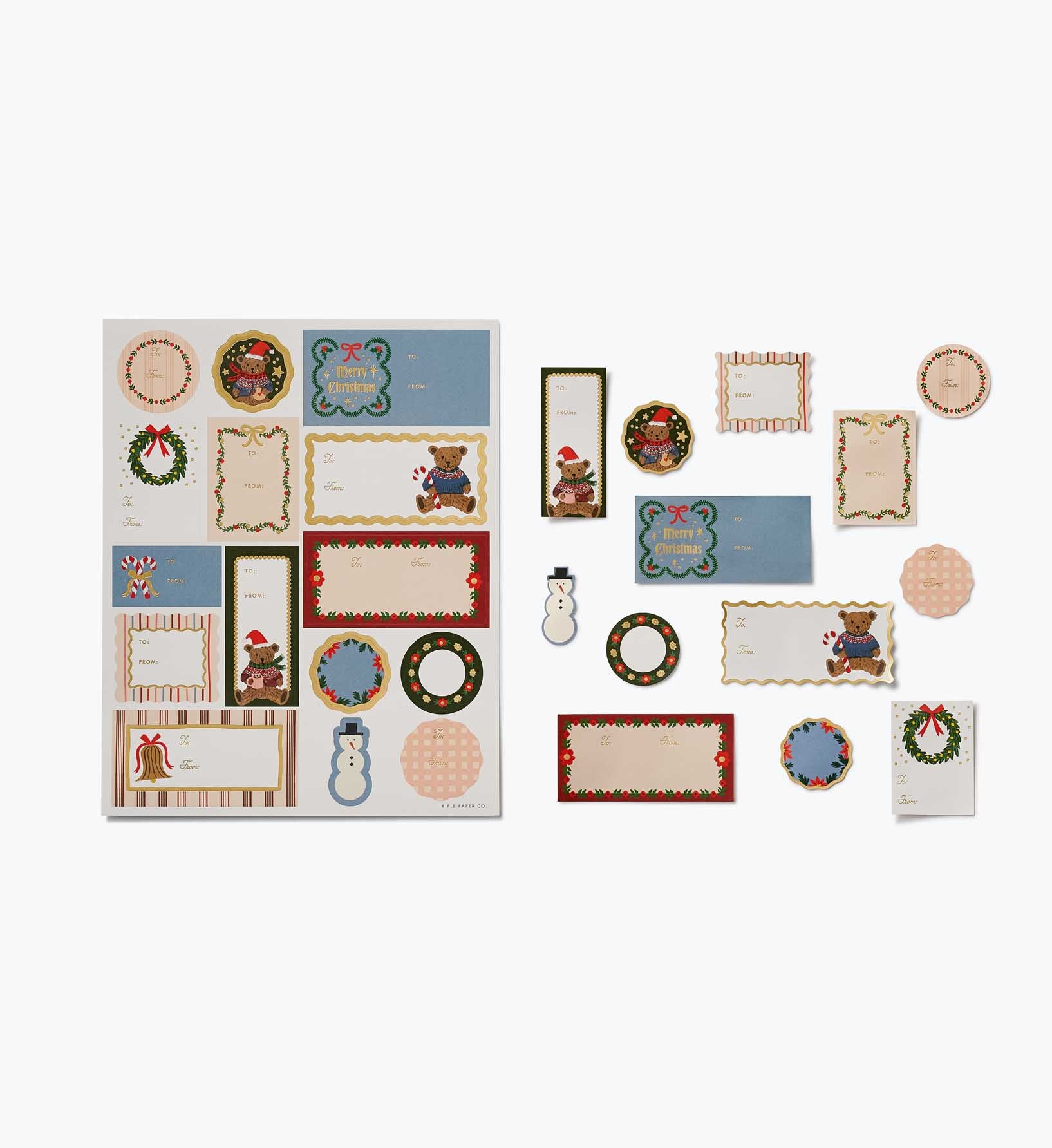 Holiday Gift Stickers - Beary Christmas