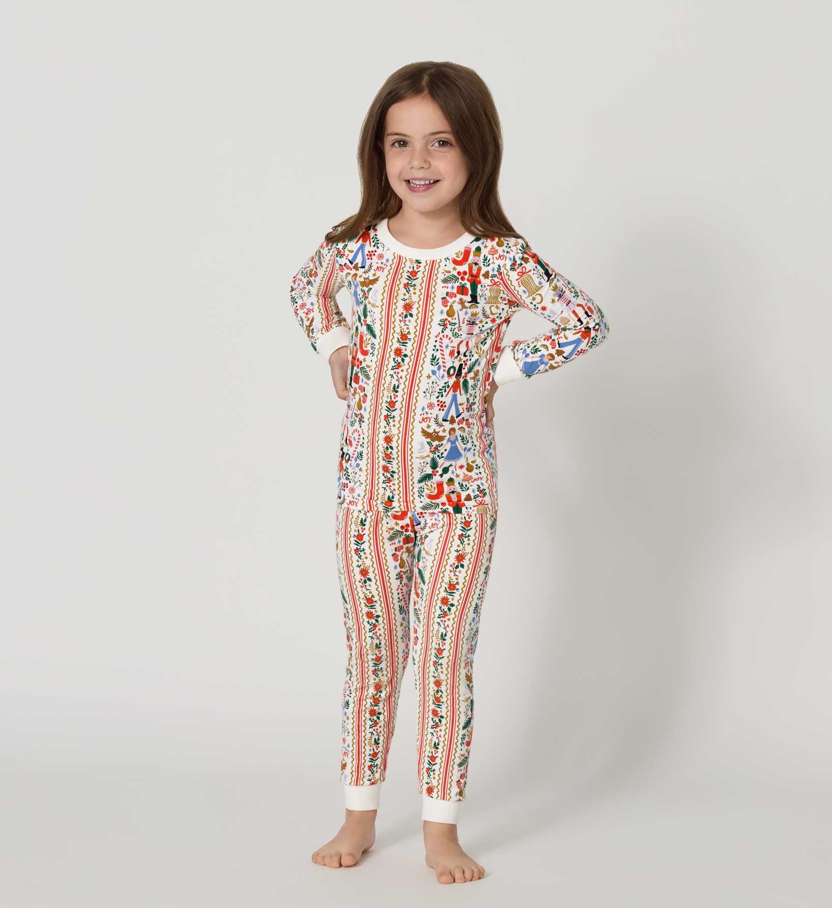 Kids Jersey Pajama Set - Holly Jolly Nutcracker