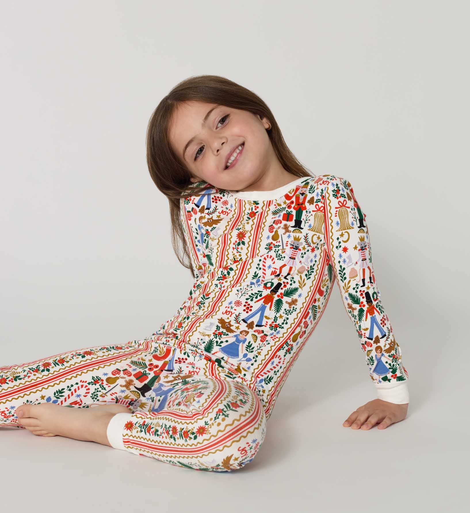 Kids Jersey Pajama Set - Holly Jolly Nutcracker
