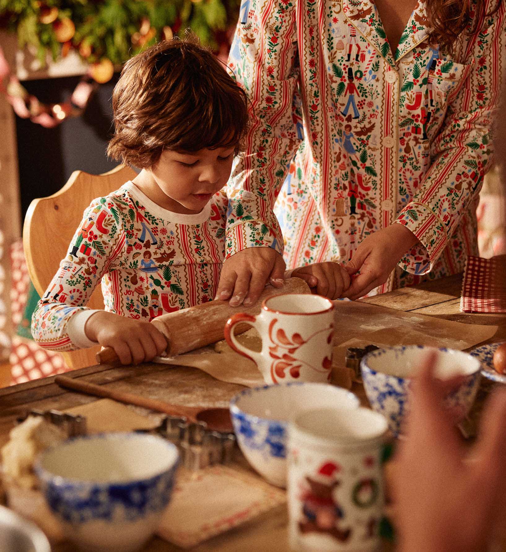 Kids Jersey Pajama Set - Holly Jolly Nutcracker